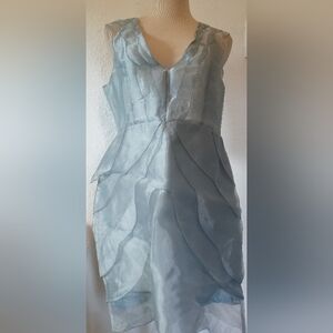 No label blue sheer dress